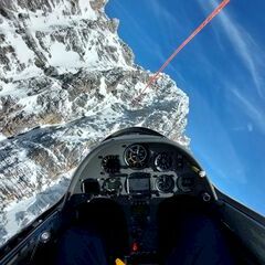 Flugwegposition um 11:45:20: Aufgenommen in der Nähe von Gemeinde Ehrwald, Ehrwald, Österreich in 2455 Meter